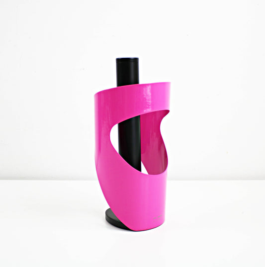 Pre-loved Sabine Stougaard for Steel Function - Pisa kitchen towel holder in bright pink and black