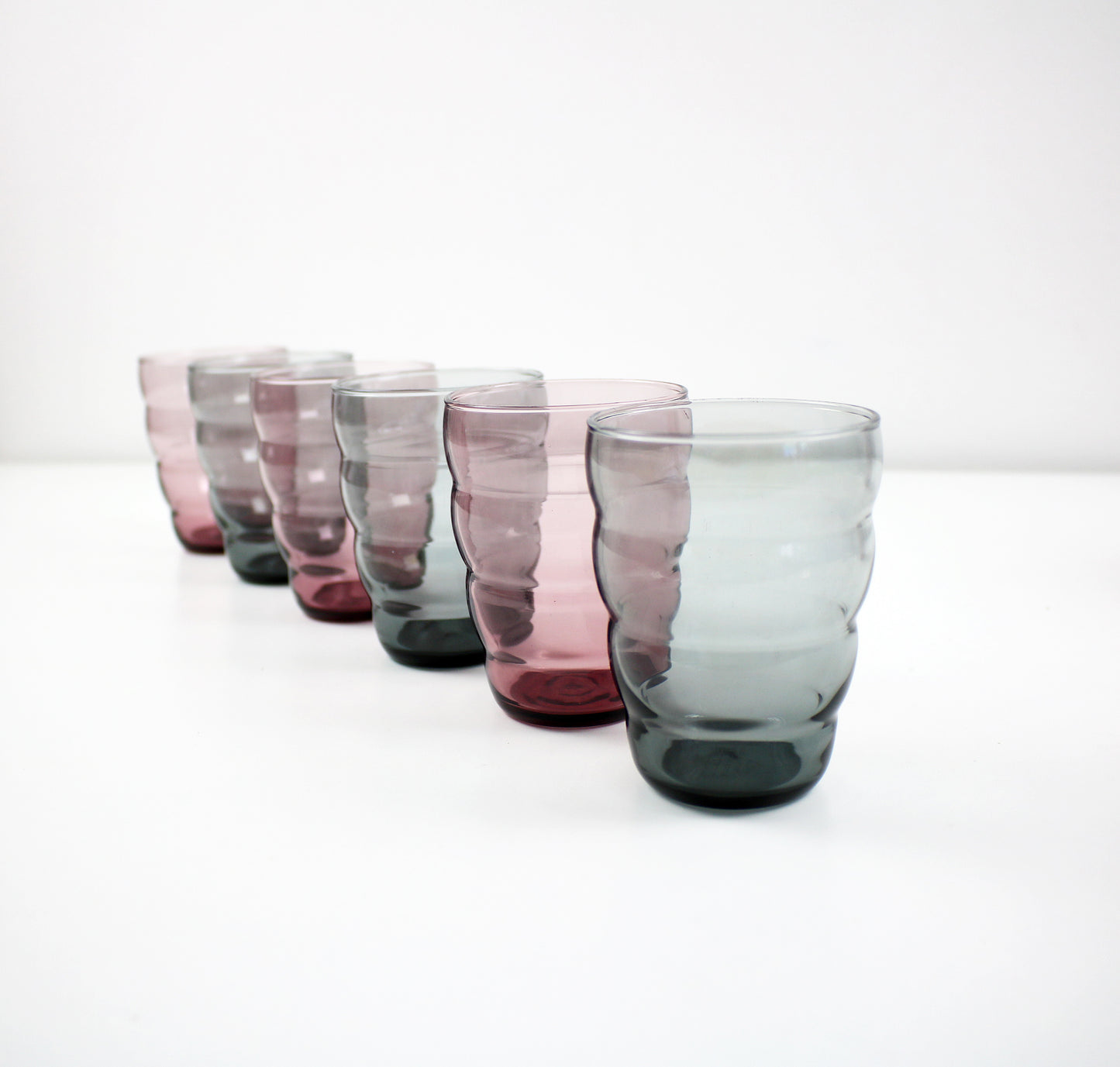 Pairs of retired and preloved Skoja beehive glasses by IKEA 2012