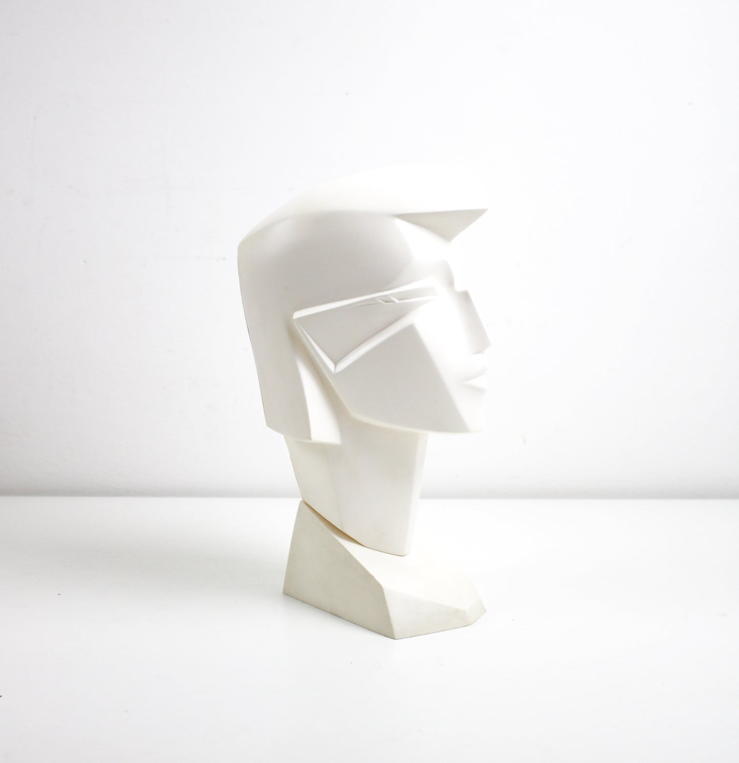 Original Lindsey B Brian or Brunhilde full face mannequin wall sculptures (stand also available) in white resin