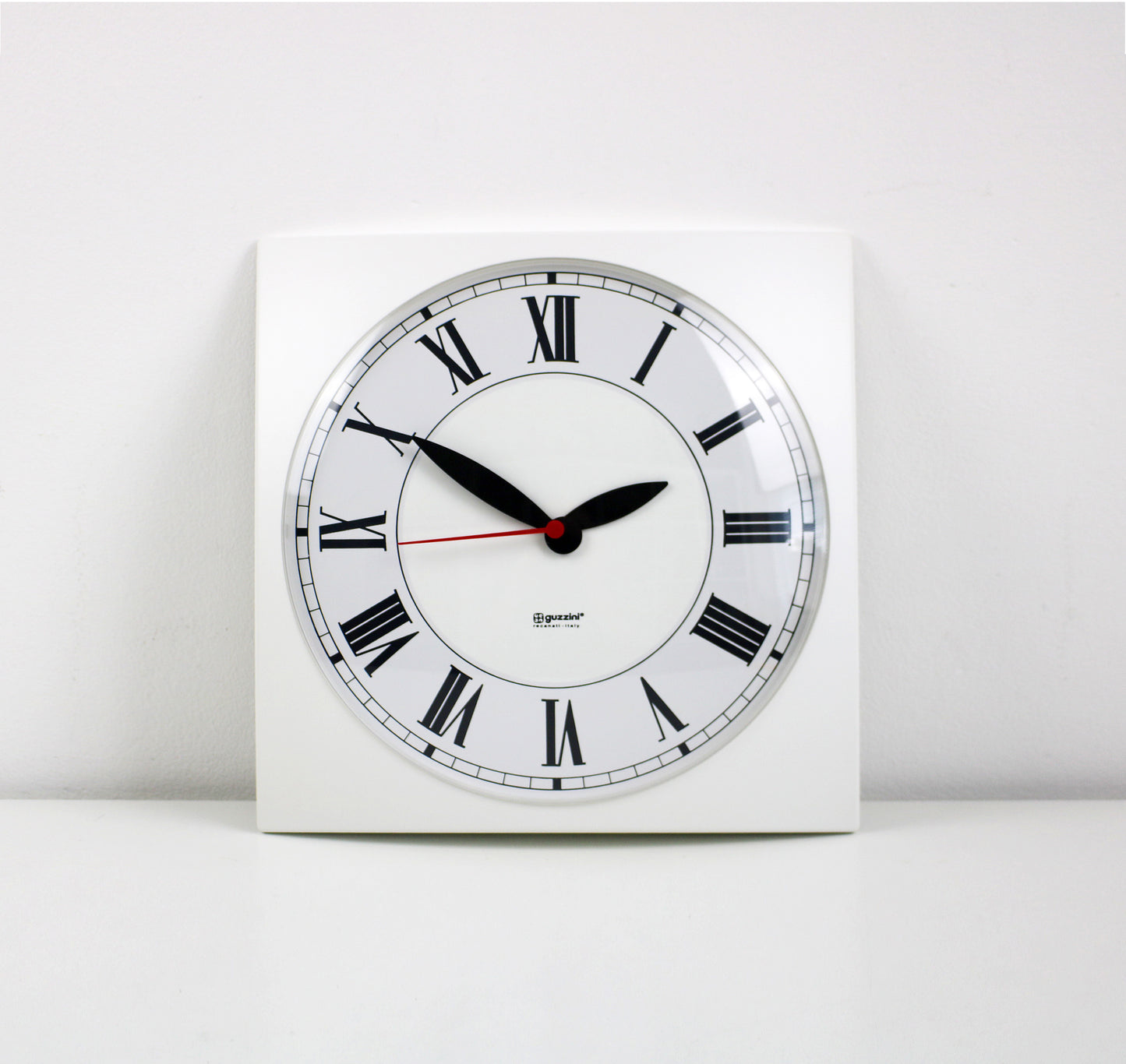 Postmodern / space age wall clock F Castiglione Morelli for Guzzini 1980s / 90s