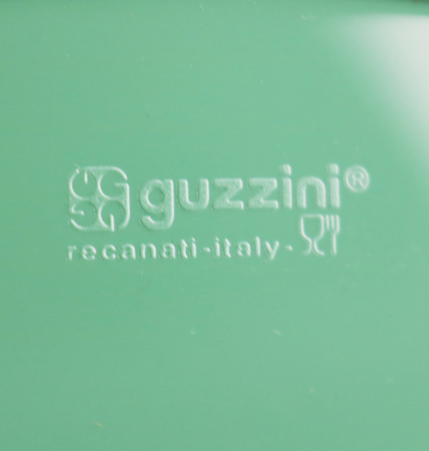Vintage unused Guzzini espresso coffee set with tray - green.
