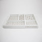 seletti concierge tray in white and silver ceramic with compartments