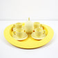 1990s  Guzzini Zaza postmodern 4 person coffee set on tray by Angletti and Ruzza