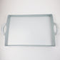 Rare LARGE Y2K Space age silver acrylic Pop tray by Guzzini 2000s