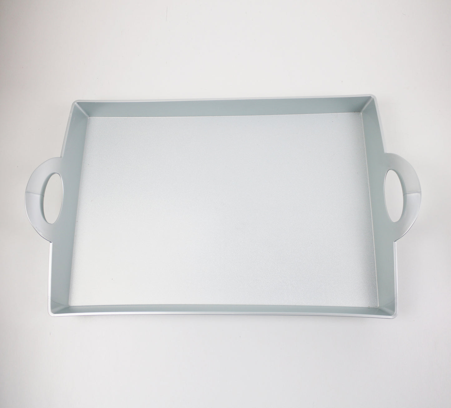 Rare LARGE Y2K Space age silver acrylic Pop tray by Guzzini 2000s