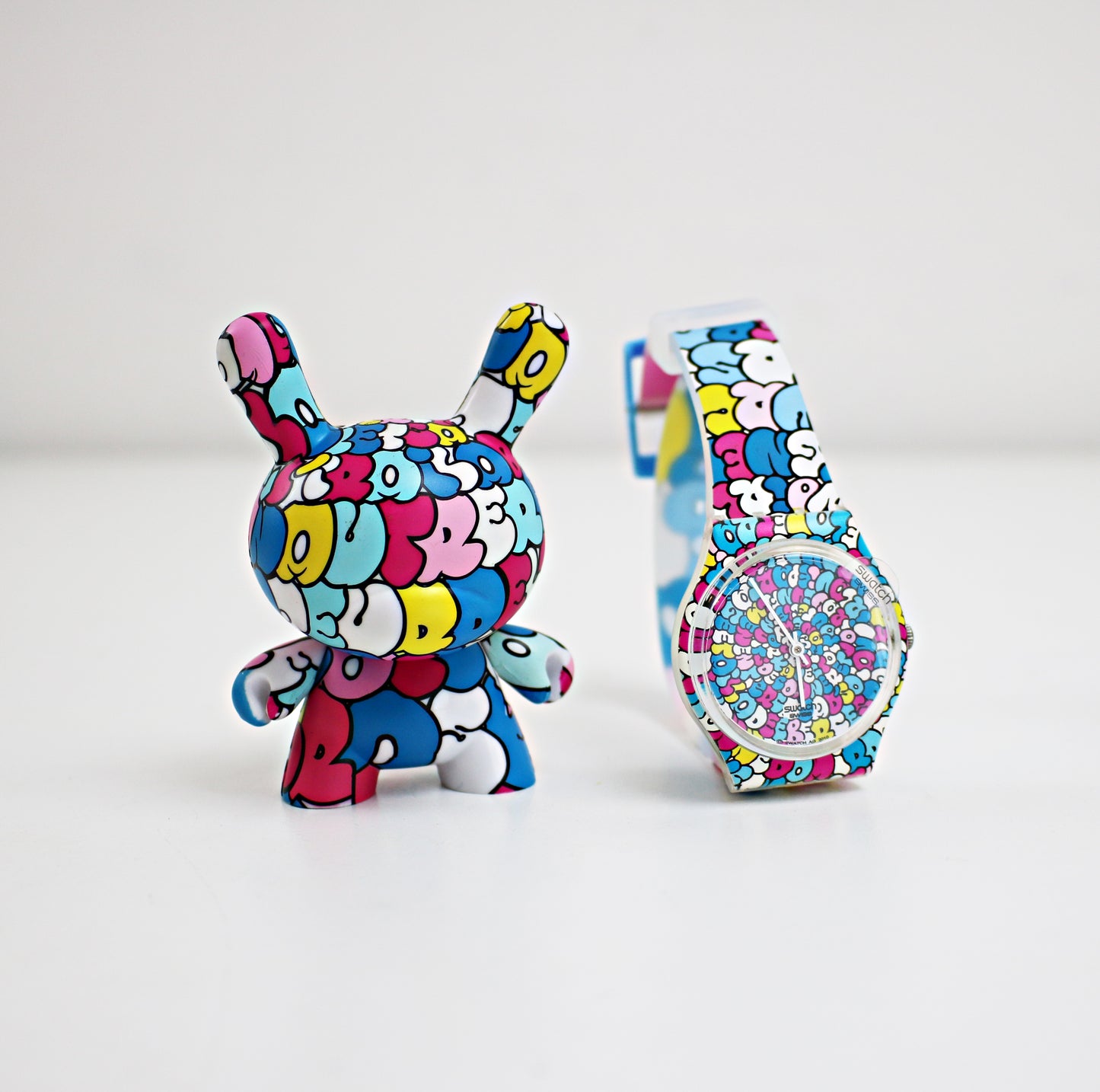 KIDROBOT for Swatch Watch and 3" Dunny set Love Song by Tilt - RETIRED UNUSED BOXED