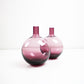 Ria Falk for IKEA handblown mulberry coloured glass onion / ball vases 2 available.