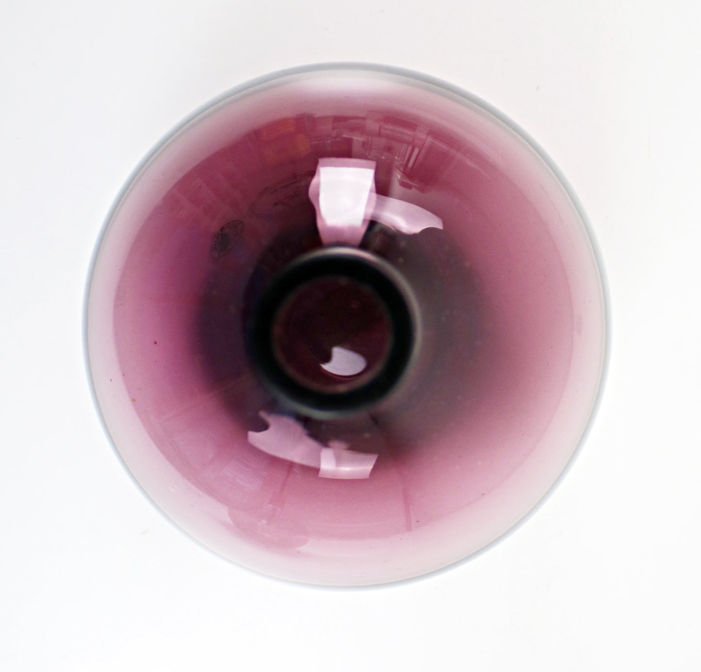 Ria Falk for IKEA handblown mulberry coloured glass onion / ball vases 2 available.