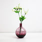 Ria Falk for IKEA handblown mulberry coloured glass onion / ball vases 2 available.