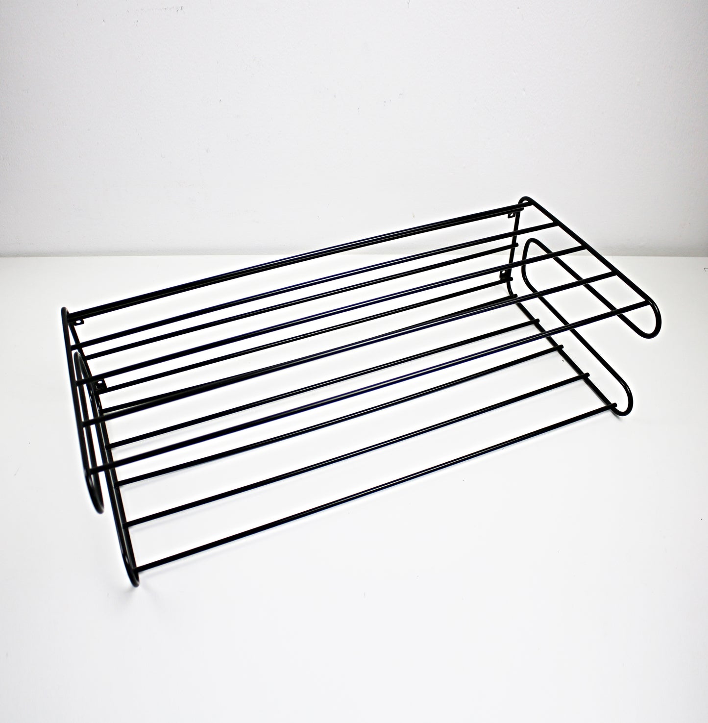 Vintage IKEA Fran range red wire metal shelf shelves 90s