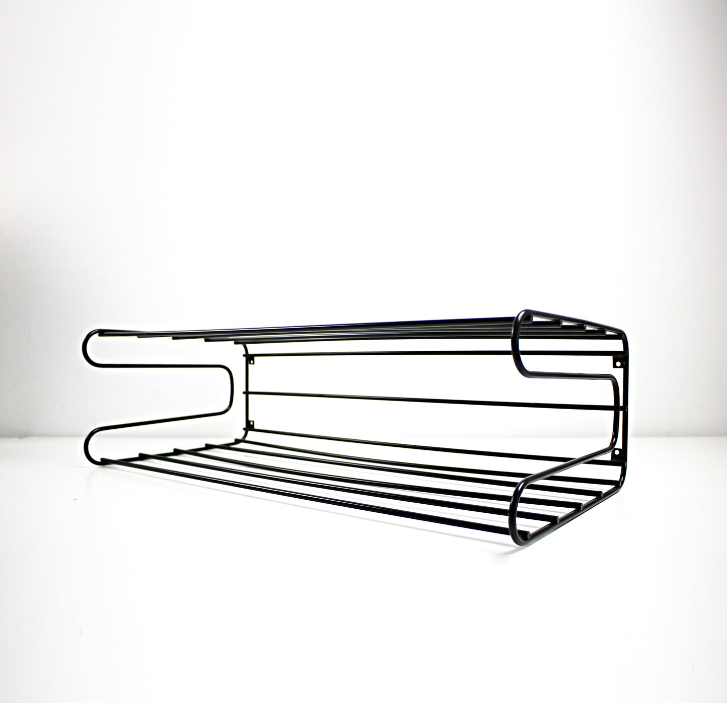 Black metal IKEA Fran shelf wire 1990s