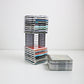 Techpoint CD storage rack in silver grey metal with perforation - 1990s Y2K