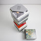Techpoint CD storage rack in silver grey metal with perforation - 1990s Y2K