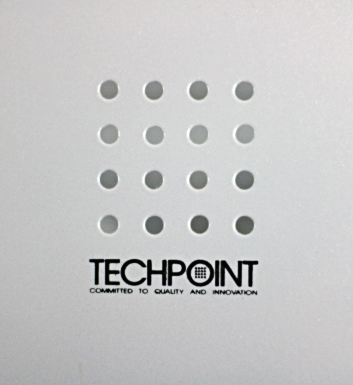 Techpoint CD storage rack in silver grey metal with perforation - 1990s Y2K