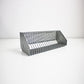 Techpoint CD storage rack in silver grey metal with perforation - 1990s Y2K