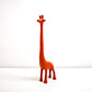 Preloved retro metal giraffe ornaments - tall orange or small bronze available