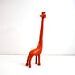 Preloved retro metal giraffe ornaments - tall orange or small bronze available