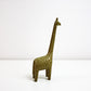 Preloved retro metal giraffe ornaments - tall orange or small bronze available