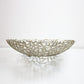 silver coral effect aluminium fruit bowl dish basket decorative