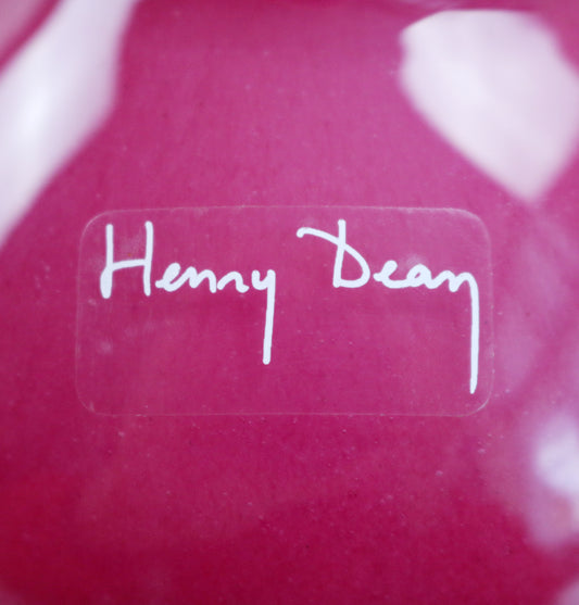Preloved Henry Dean Belgium handmade glass vase 3 styles available signed