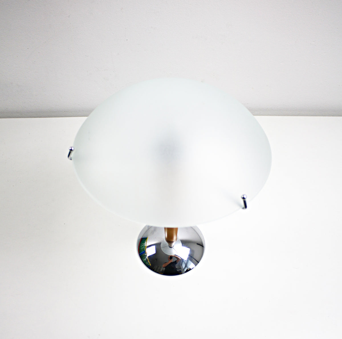 Kvintol beech, chrome and glass lamp IKEA 1997