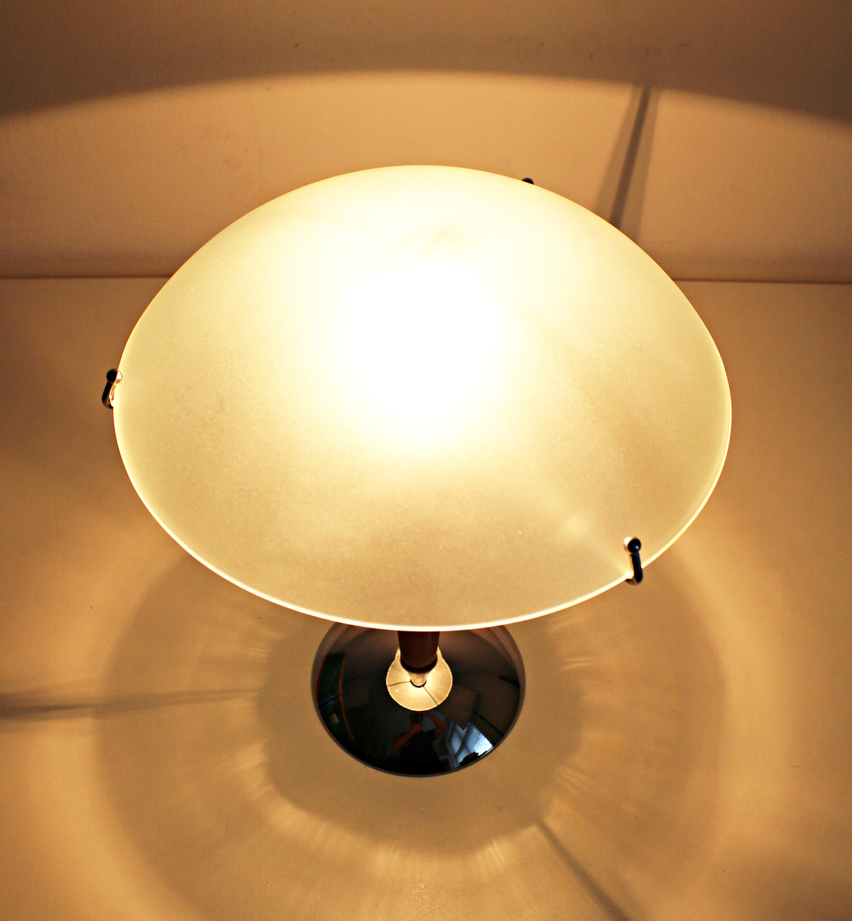 Kvintol beech, chrome and glass lamp IKEA 1997