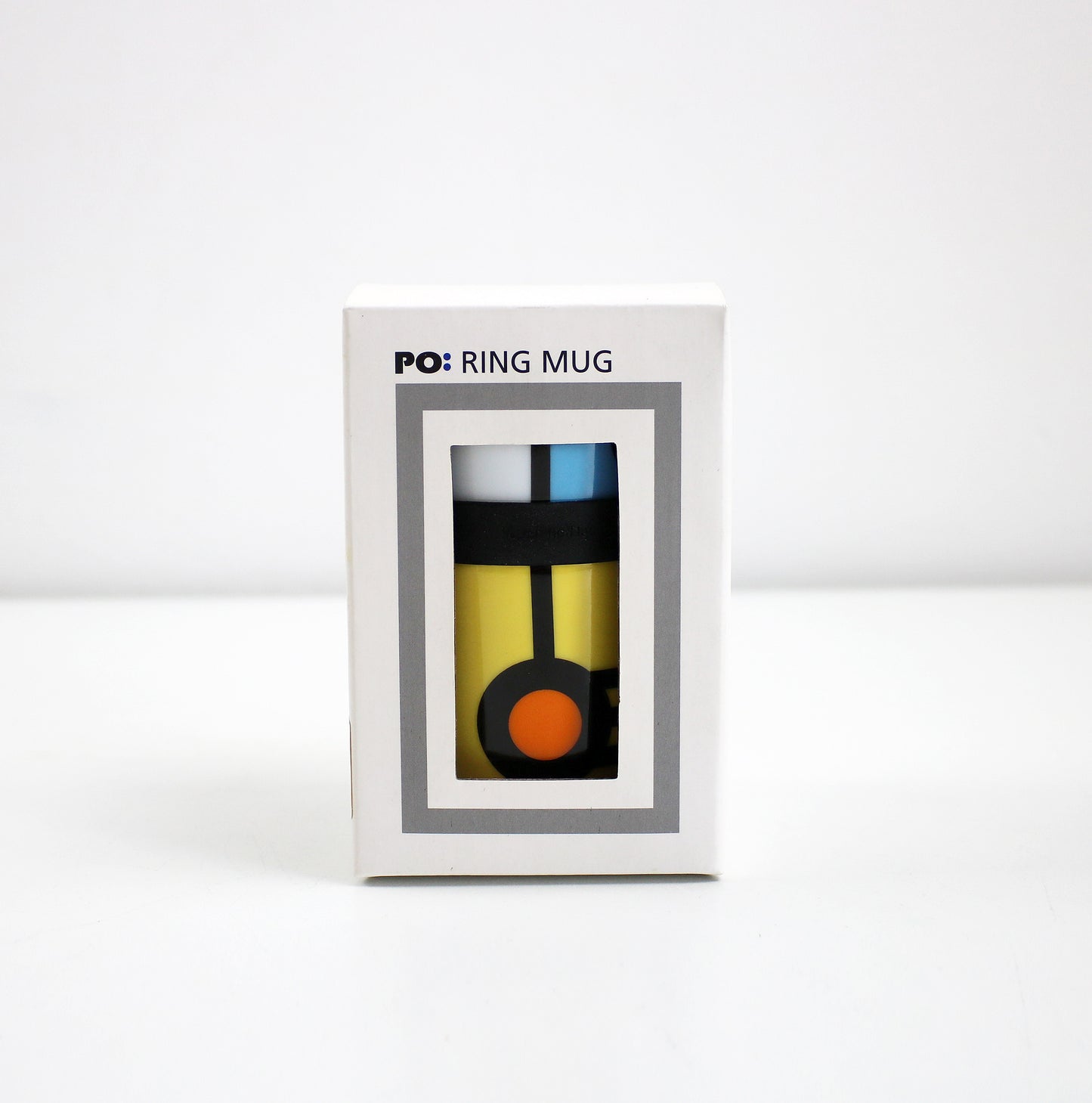 Unused, boxed Po ring mug designed by Debora Jedwab - retired pattern