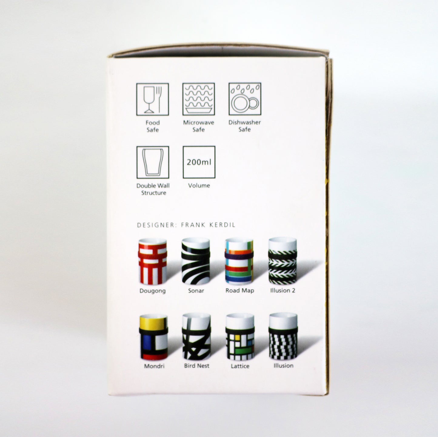 Unused, boxed Po ring mug designed by Debora Jedwab - retired pattern