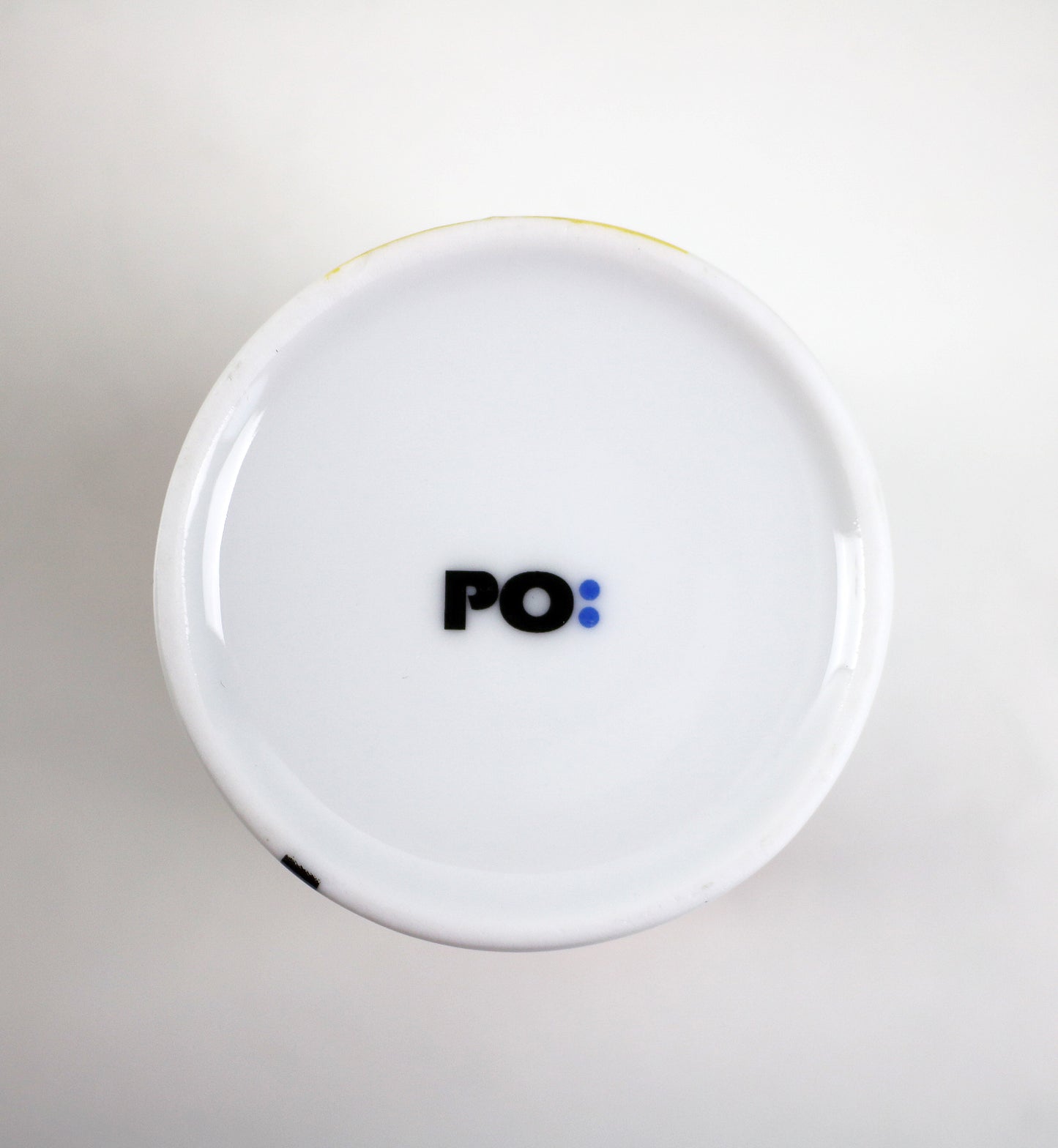 Unused, boxed Po ring mug designed by Debora Jedwab - retired pattern