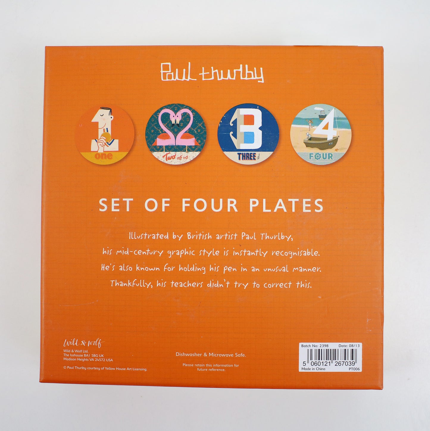 Paul Thurlby Number Plates - set of 4. Retired and unused in original box 2013