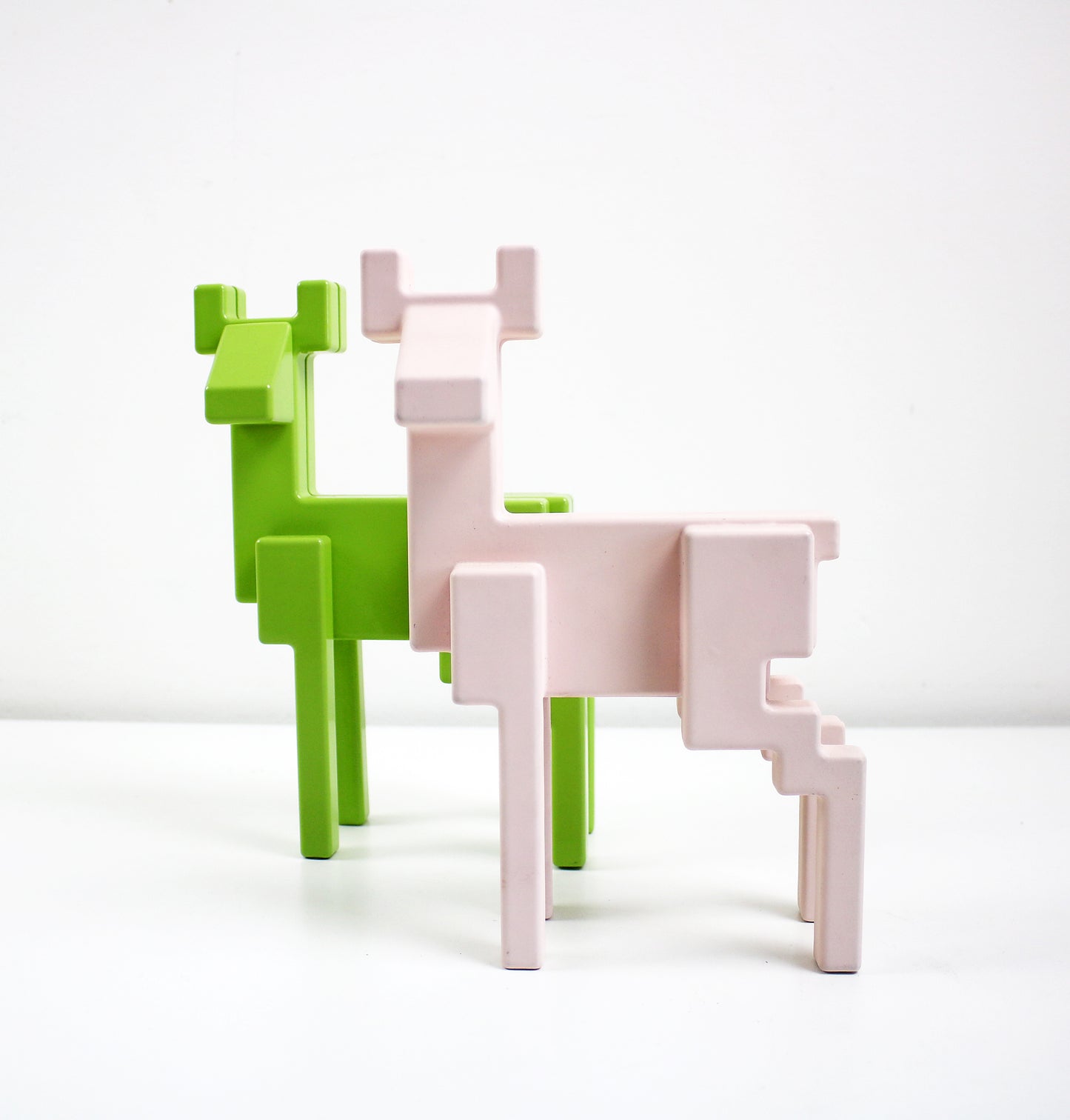 Retired and preloved Samspelt pixel deer by Monika Mulder for IKEA 2 colours available