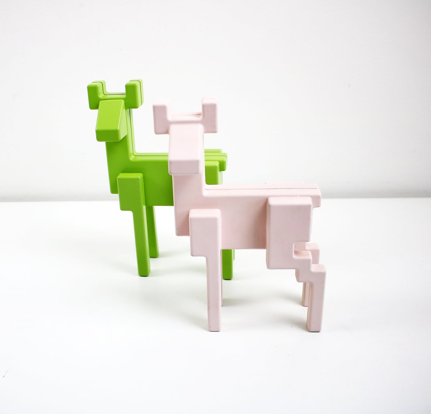 Retired and preloved Samspelt pixel deer by Monika Mulder for IKEA 2 colours available