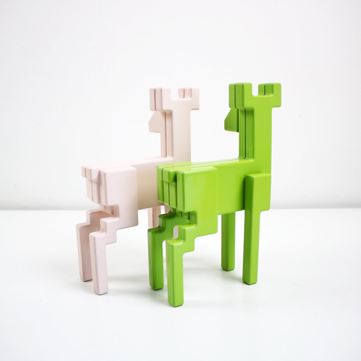 Retired and preloved Samspelt pixel deer by Monika Mulder for IKEA 2 colours available