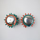 Rare spiky rubber cruet set - 1990s pink and blue by COUCH UK / Craig Morrison