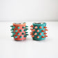 Rare spiky rubber cruet set - 1990s pink and blue by COUCH UK / Craig Morrison
