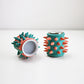 Rare spiky rubber cruet set - 1990s pink and blue by COUCH UK / Craig Morrison