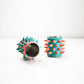 Rare spiky rubber cruet set - 1990s pink and blue by COUCH UK / Craig Morrison