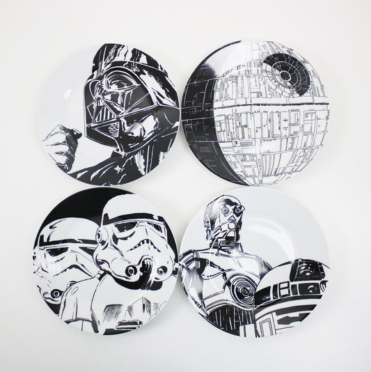 Retired Star Wars Ceramic Plate Set of 4 Four