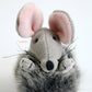 Vintage Jellycat Baby Puffball Mouse unused with tag 2000 retired
