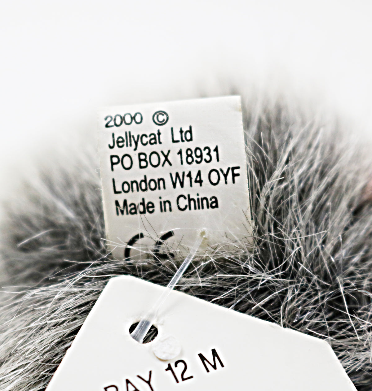 Vintage Jellycat Baby Puffball Mouse unused with tag 2000 retired