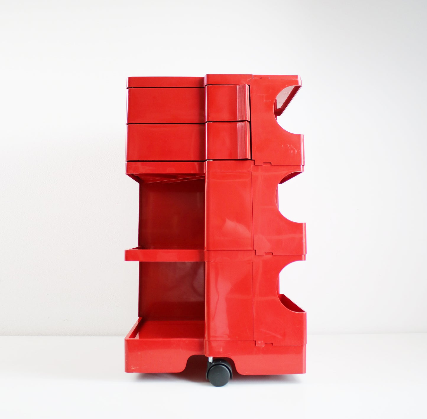 Bieffeplast 1980s Boby trolley by Joe Colombo - red, signed, preloved