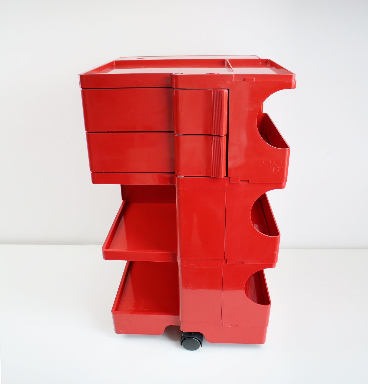 Bieffeplast 1980s Boby trolley by Joe Colombo - red, signed, preloved