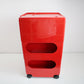 Bieffeplast 1980s Boby trolley by Joe Colombo - red, signed, preloved