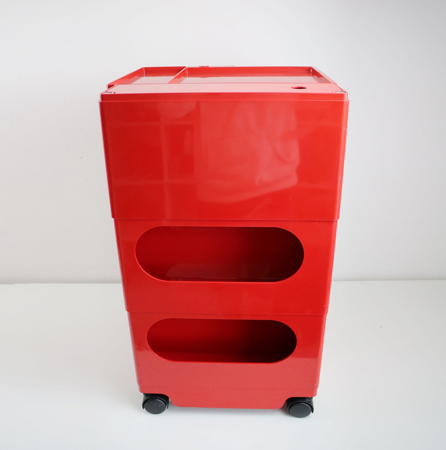 Bieffeplast 1980s Boby trolley by Joe Colombo - red, signed, preloved