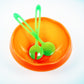 1990s post modern acrylic salad servers in Satinato Green - Lollipop range by Guzzini Italy. Unused stock