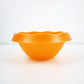 1990s post modern acrylic serving bowl in Satinato Orange - Lollipop range by Guzzini Italy. Unused stock