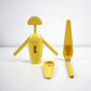 1980s Dario Foglio design bar set (Thema Progetti for Guzzini) bottle opener, corkscrew and nutcrackers