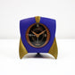 Memphis inspired postmodern mantle clock in purple and gold by Timestone Longford Design