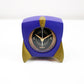 Memphis inspired postmodern mantle clock in purple and gold by Timestone Longford Design