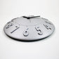 Rare Y2K space age wall clock by Angletti E Ruzza for Guzzini Time 2 Go acrylic wall clock in silver grey - space age aesthetic